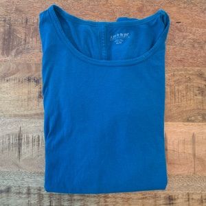 Long sleeve blue maternity top